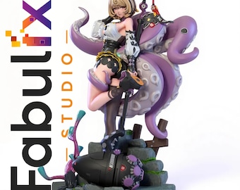 Figura de waifu de anime de ciencia ficción urbana Cyber Punk Tentacle Girl, impresión 3D, escala STL/1:7