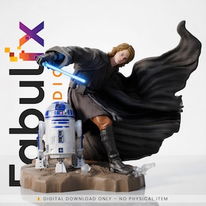 Anakin Skywalker STL-fil för 3D-utskrift, Star Wars Jedi-resinstaty, Sci-Fi-samlarfigur, skala 1:8
