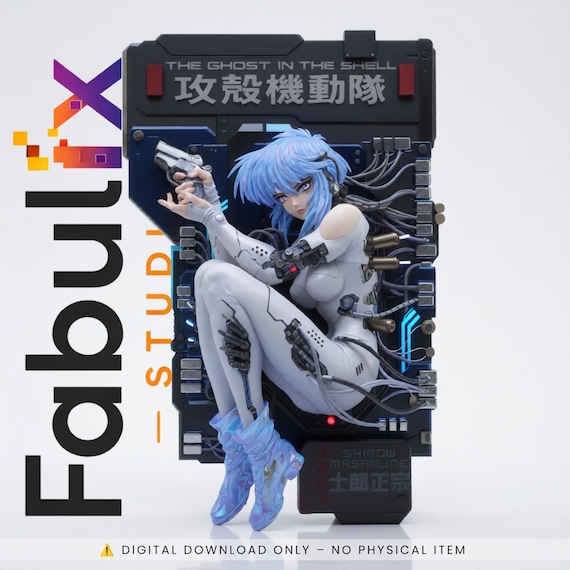 Cybernetic Operative STL File, Sci-Fi Female 3D Print Model, Resin Statue Figure, Digital Download