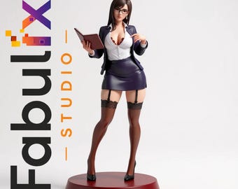 Tifa Lockhart STL File for Resin 3D Printing | Final Fantasy 220mm Anime Statue | Digital Download