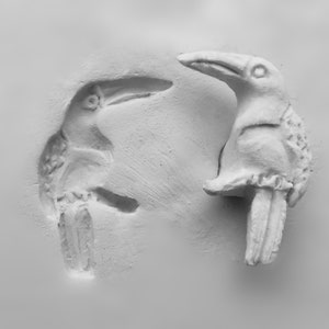 Bird Stamp -Bisque Stamps, Hand carved Stamp, Pattern Tool, Pottery Supplies, ceramic pottery,    (368 )