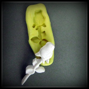 rose mold, flower mold, push mold, flexible mold - silicone mold, 3D silicone mold , ( 8 s )