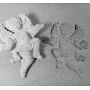 Angel stamp - bisque stamps -ceramic stamps -clay stamps -pottery tools -metal stamps -soap stamps - Cherub Angle stamp -  (250)