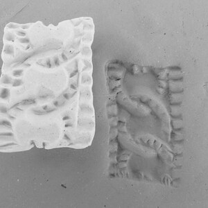 Handmade Pattern Stamps, Ceramic stamps,  Texture Stamp -patterning Stamp - pottery Supplies, Stoneware Stamps, Pattern Stamp  - #  441