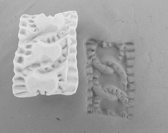 Handmade Pattern Stamps, Ceramic stamps,  Texture Stamp -patterning Stamp - pottery Supplies, Stoneware Stamps, Pattern Stamp  - #  441