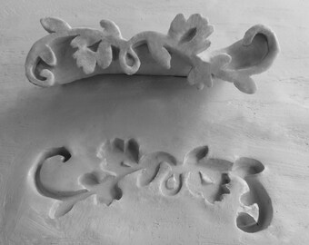 Handmade Bisque Stamp - pattern texture stamp - pottery stamp -for pottery, polymer, PMC, , fondant and more....   # 393
