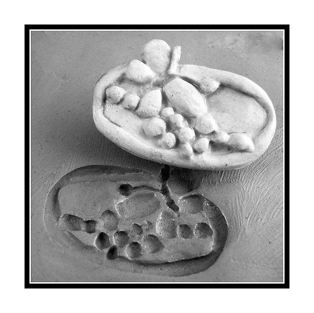 Hand Carved Bisque Clay Stamps for Stoneware Clay, Polymer Clay, Metal