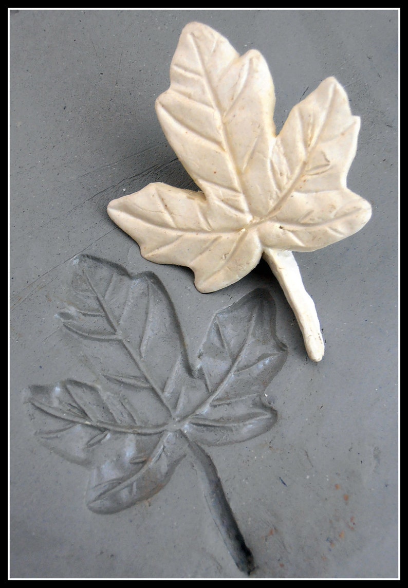 pottery stamp bisque Maple leaf stamp for stamping on stoneware clay, polymer clay, metal clay, crafts, and fondart foods 34 image 4
