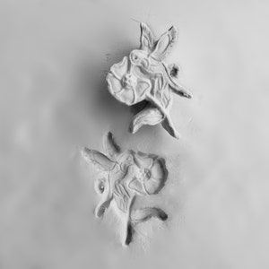 clay stamps -pottery tools - Bisque stamps -ceramic stamps - Hummingbird with flower stamp -metal stamps -soap stamps - # 135