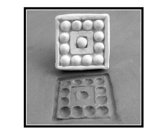 bisque Clay stamp,    for stamping on stoneware clay, polymer clay, metal clay, crafts, and fondart foods ( 51 )