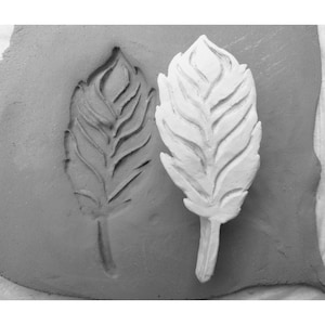 Bisque pottery Stamps -Large Leaf stamp - bisque pottery stamp -Hand carved Stamp, Pattern Tool,  Pottery Supplies, clay stamps,  #  401