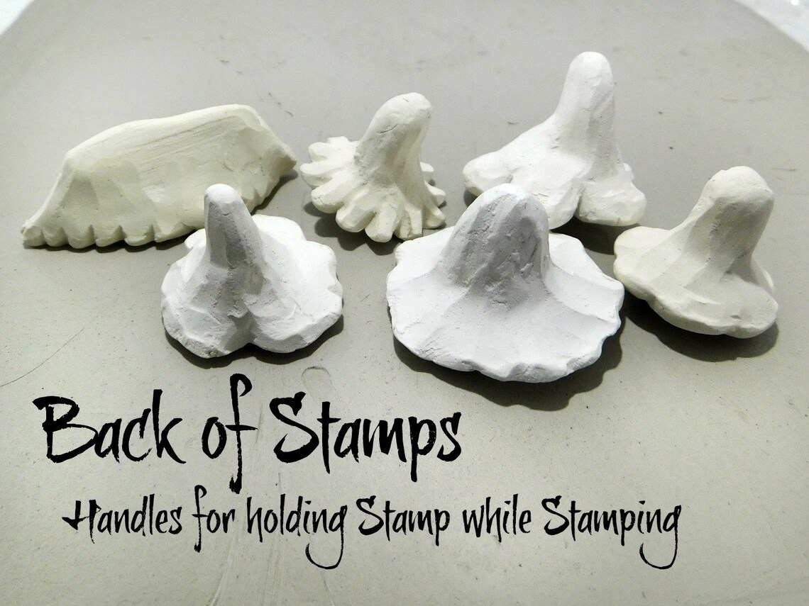 Pottery Stamps Bisque Clay Stamps Crafting Stamps Pattern Tool Set of 6