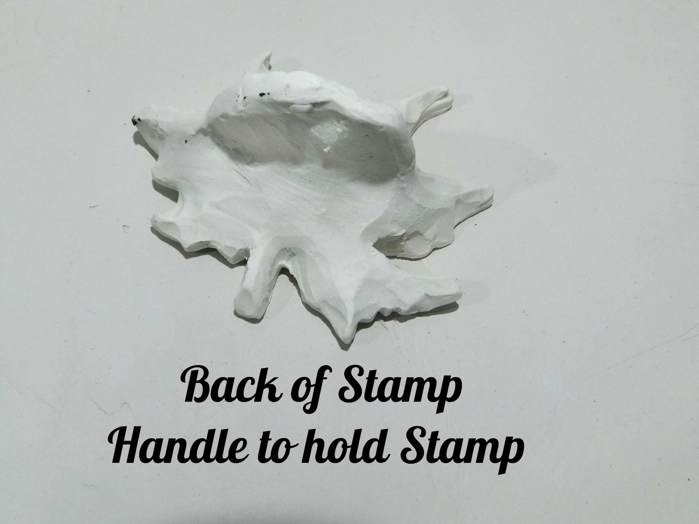 Bisque Pottery Stamps bisque Pottery Stamp leaf Stamp Hand Carved Stamp