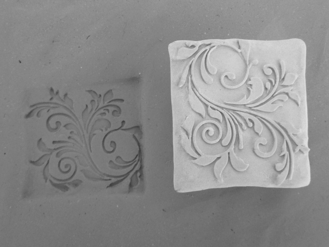 Ceramic Stamp Textural Stamps Clay Stamps Bisque Pottery Etsy