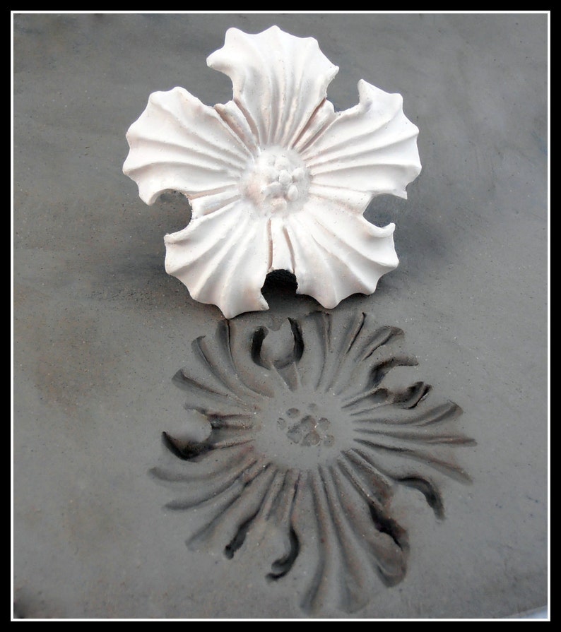 Hand Carved Bisque Clay Stamps for Stoneware Clay, Polymer Clay, Metal