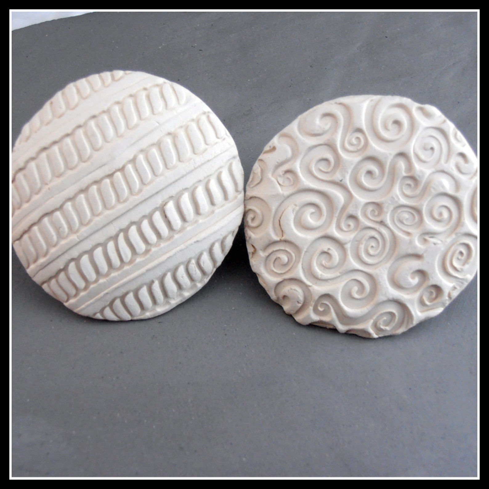 Pottery Stamps handmade Stamps Ceramic Stamps Bisque Stamps Etsy