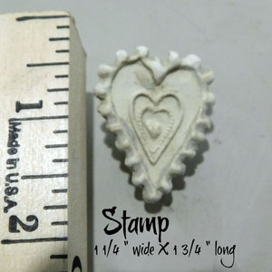 Bisque heart Stamps, clay tools Pattern Tool , Handmade Stamp, ceramic stamp, clay stamps 296 image 4