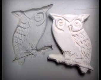 Francobolli per argilla, timbro gufo - Francobolli fatti a mano, texture uniche, timbro gufo per ceramica, argilla metallica, artigianato (125)