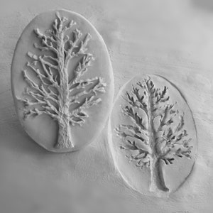 handmade Clay Stamps, Pottery Supplies, tree stamp -Clay Stamp, Bisque Stamps ( 390 )