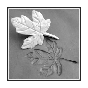 pottery stamp bisque Maple leaf stamp for stamping on stoneware clay, polymer clay, metal clay, crafts, and fondart foods 34 image 1