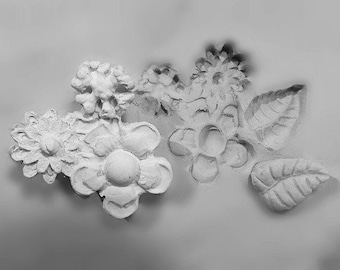 Ceramic stamps -Bisque flower leaf stamp - pottery tool - clay stamp - clay stamp for pottery - soap stamp - pottery stamp