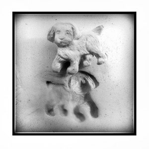 Handmade Stamp, Bisque stamp , Puppy Dog Stamp polymer clay stamp , metal clay,stamp crafts stamp 123 image 1