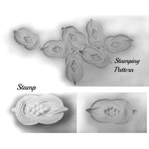 Clay stamps - pottery - pottery tools - pottery stamps - metal clay - soap stamp - ceramic stamps -  ( 282 )