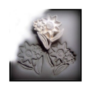 Ceramic stamps -Bisque flower stamp - pottery tool - clay stamp - clay stamp for pottery - soap stamp - pottery stamp -   # 159