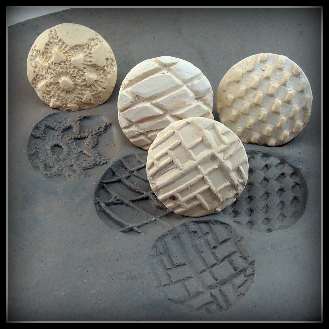clay pattern stamps pottery tool round stamps craft Etsy