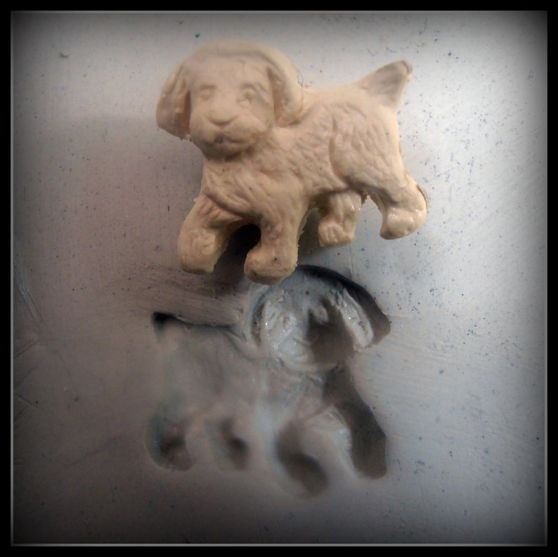 Handmade Stamp, Bisque stamp , Puppy Dog Stamp polymer clay stamp , metal clay,stamp crafts stamp 123 image 4