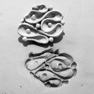 Handmade Pattern Stamps, Ceramic stamps, Pottery Supplies, Stoneware Stamps, Pattern Stamp  - #  304