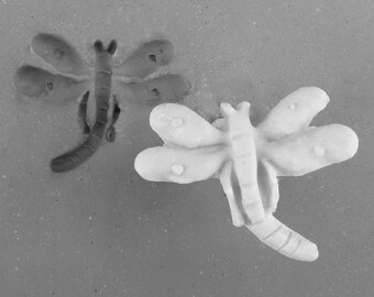 bisque Clay stamp,  Dragon fly, pattern texture stamp -pottery Stamp - stamping on stoneware clay, polymer clay, metal clay, crafts ( 425 )