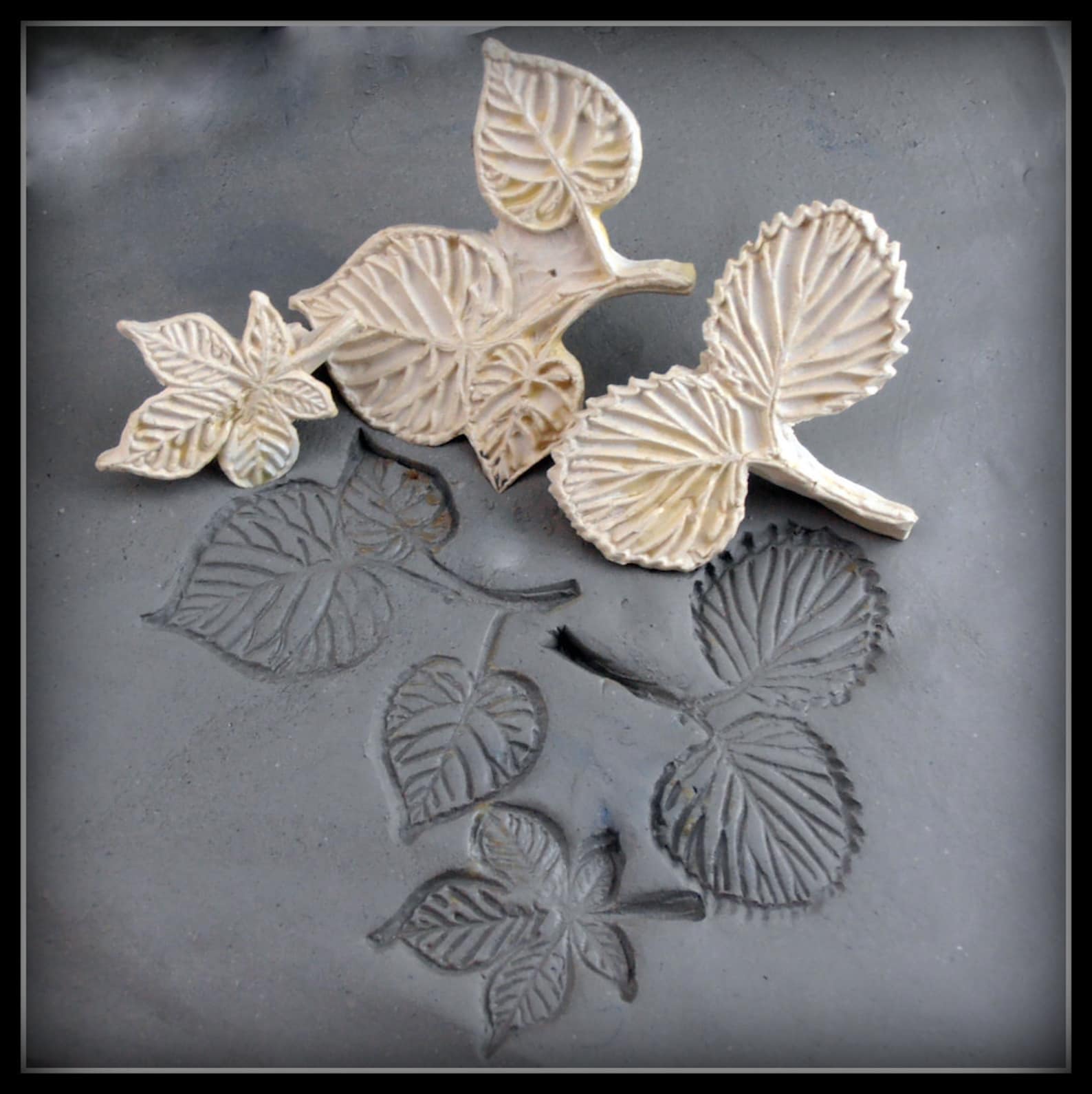 Bisque Stamp Hand Carved Leaves for Stonware Clay Polymer - Etsy