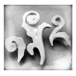 Clay Stamps, Ceramic Stamps.Handcarved Stamps for  stoneware clay, polymer clay, metal clay,  crafts - #  96