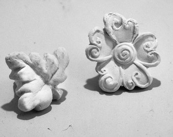 clay stamp for pottery- pottery tools -flower leaf stamp -metal stamps -soap stamps -bisque stamps -ceramic stamps  - # 158