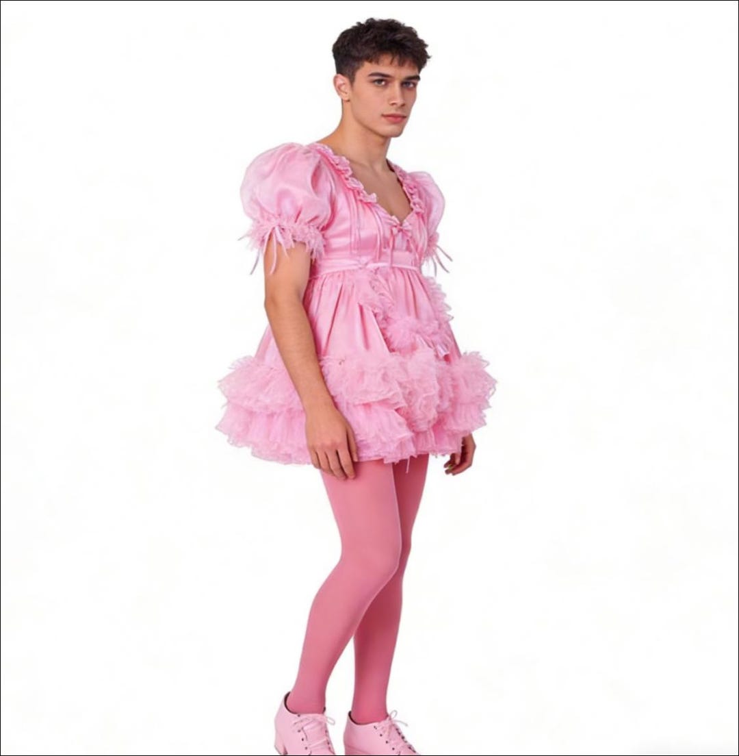 Superdresses Pink Ruffle Bow Maid Dress, Cosplay Set Customization - Etsy