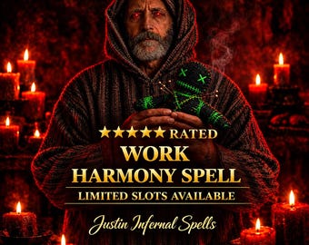 Work Harmony Spell | Peaceful Workplace Ritual, Toxic Coworker & Office Gossip Protection, Job Luck