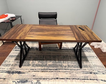 70.8 Inch Executive Office Desk Wooden Computer Table Mid Century Modern Workstation