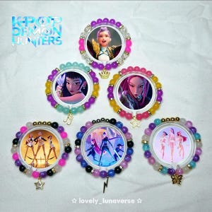 K-Pop Demon Hunters Huntrix Beaded Bracelets | Friendship Bracelets | K-Pop Inspired Jewelry | Girls Birthday Gift | Stackable Accessories