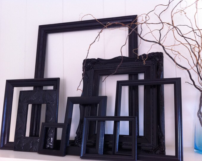 Vintage Black Frames Funky Home Decor Unique Frames Wall of Etsy