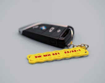 Personalized Spineboard Keychain | Custom Text | Emergency Services Gift | 3D Printed in PLA