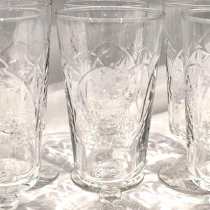 Vasos de cristal vintage para té helado de Rock Sharpe