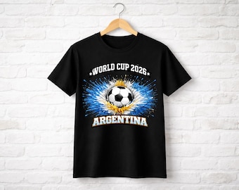 Koszulka Mistrzostw Świata w Argentynie 2026 Koszulka kibica Argentyny Koszulka piłkarska Prezent dla kibica piłki nożnej Top Men Pro