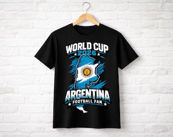 Koszulka Mistrzostw Świata w Argentynie 2026 Koszulka kibica Argentyny Prezent piłkarski dla kibica piłki nożnej Top Men Fans Pro