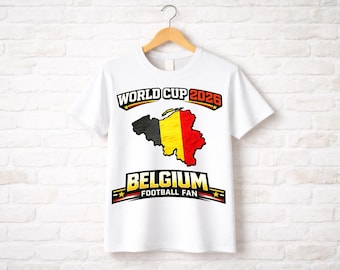 Koszulka unisex Belgia Mistrzostwa Świata 2026 Belgia Kibic piłkarski Belgia Koszulka kibica Red Devils XL