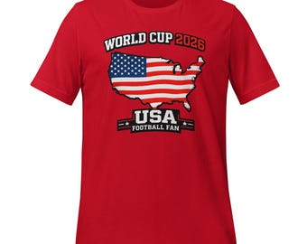 Koszulka Mistrzostw Świata USA 2026 Prezent dla kibica piłki nożnej Koszulka szybkoschnąca na siłownię męska XL Pro CottonXL