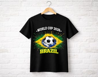 Koszulka Mistrzostw Świata w Brazylii 2026 Koszulka Mistrzostw Świata w Brazylii Koszulka kibica Brazylii Koszulka z prezentem na mecz Brazylii Bawełna