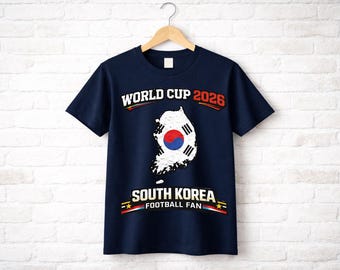 South Korea World Cup 2026 Shirt Korea Soccer Fan Korean Supporter Top Quick Dry Gym Tee XL Pro Mens