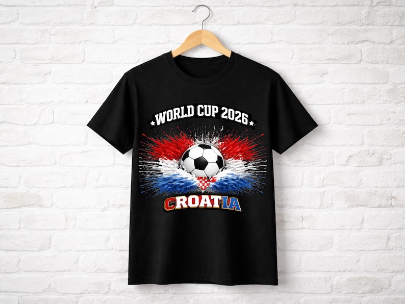 Croatia Soccer Fan Shirt, Croatia World Cup 2026 Tee, Croatia Soccer Shirt, Sports Graphic Tee, Unisex Sport Top, Croatia Football Fan Shirt