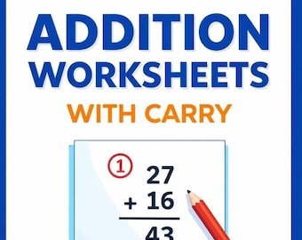Grade 2 Addition Worksheets with Regrouping | Two Digit Math Practice | Instant download pdf